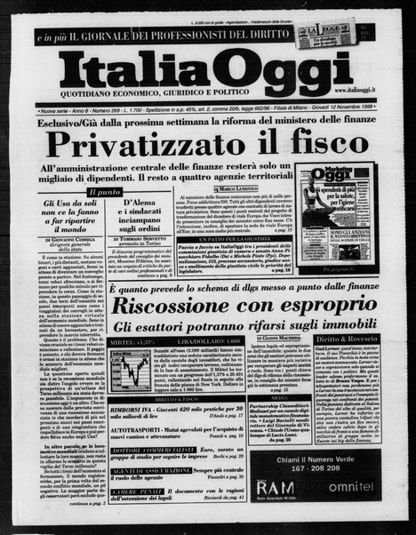 Italia oggi : quotidiano di economia finanza e politica